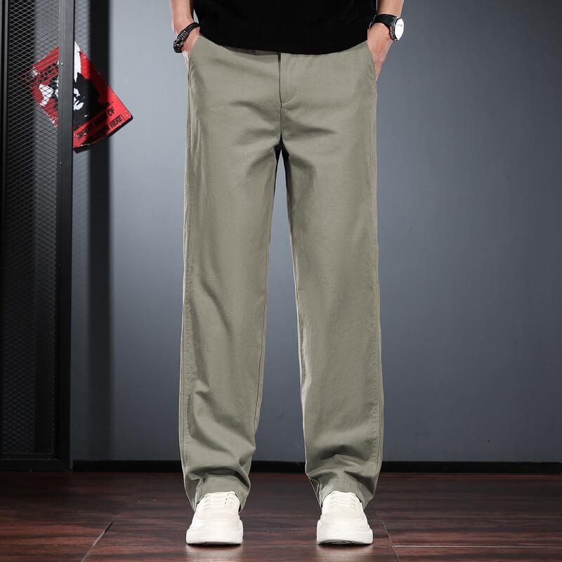 

Мужские повседневные брюки Jieleinuo из смесовой льняной ткани с прямым кроем M