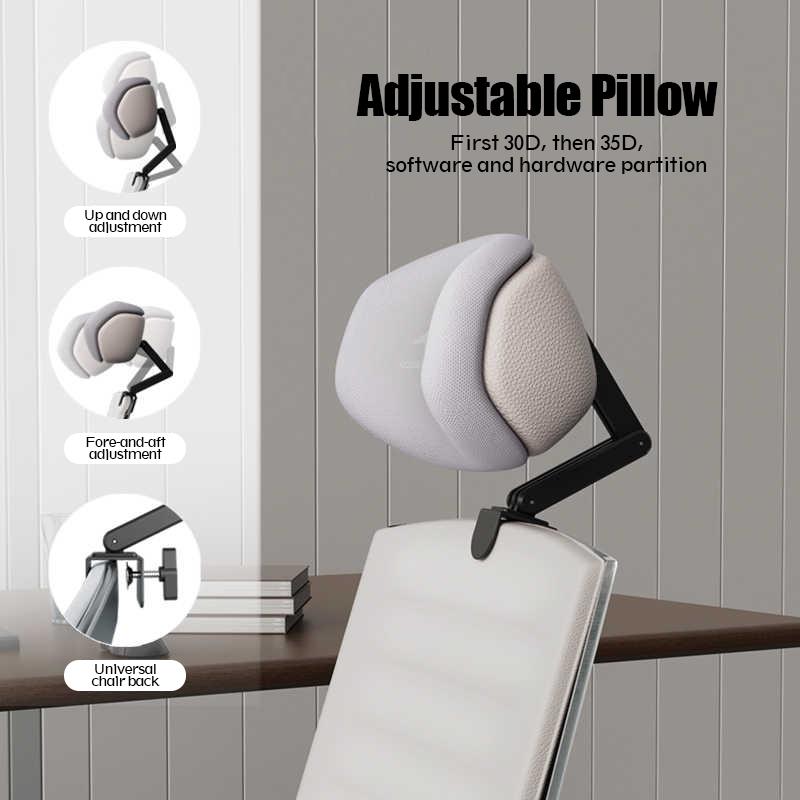 Stuhl Nackenkissen Ergonomischer Stuhl Kopfstütze Kissen Stuhl Universal Atmungsaktiv Langlebig für Computer Bürostuhl Zubehör