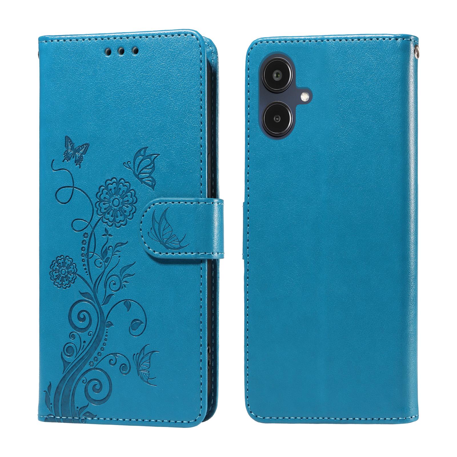 

For Samsung Galaxy A25e Leather Case Butterfly Floral Imprint Wallet Stand Cover E