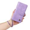 For iPhone 16 Pro Case Leather Folio Wallet Phone Cover with Stand Zipper Pocket