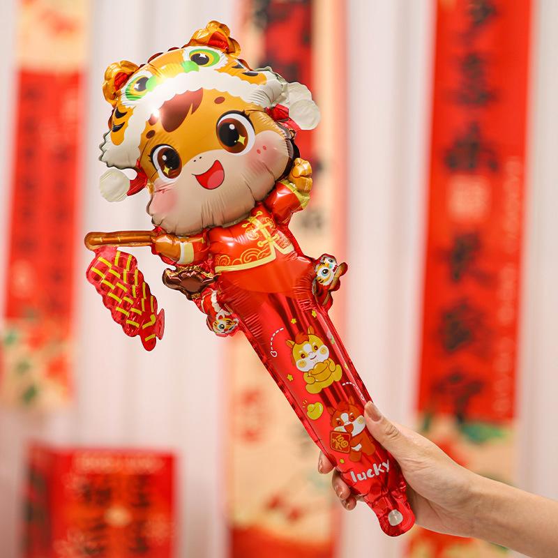 10Pcs 2026 Year Of The Horse Balloon Hair Cards Headwear New Year Party Hair Accessories Cross Year Celebration Decor Supplies