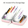 1 Set Writable Labels A8 Waterproof Pill Pouch Kit With 7/14 Color-Coded Pouches For Daily Medication Vitamins & Supplements