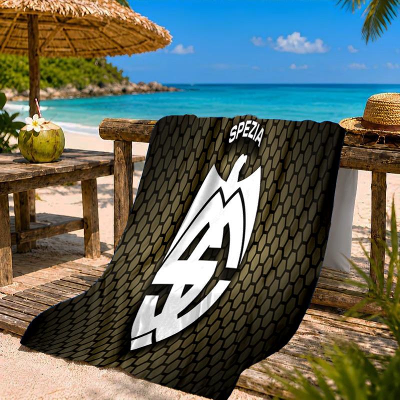 Spezia Fc Crest Design Beach Towel Microfiber Beach Towel, Lightweight and Quick-Dry, for Summer Travel, Swimming Pool Fan Birthday Gift