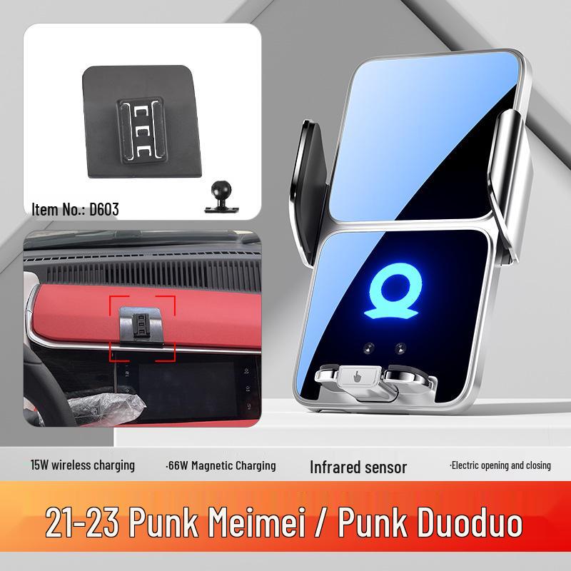 

Punk Meimei/Duoduo Car Phone Holder with Wireless Charging for 21-23 Models