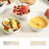 WishDeco Bowl Set of 4: Salad Bowls (600ml), Ramen Bowls, Soup Bowls, White, 15cm Diameter, Microwave and Dishwasher Safe.