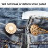 Unisex Retractable Buckles Metal Buttons Jeans Waist Extender Adjustable Disassembly Free Sewing Buttons for Clothing Jeans Pant