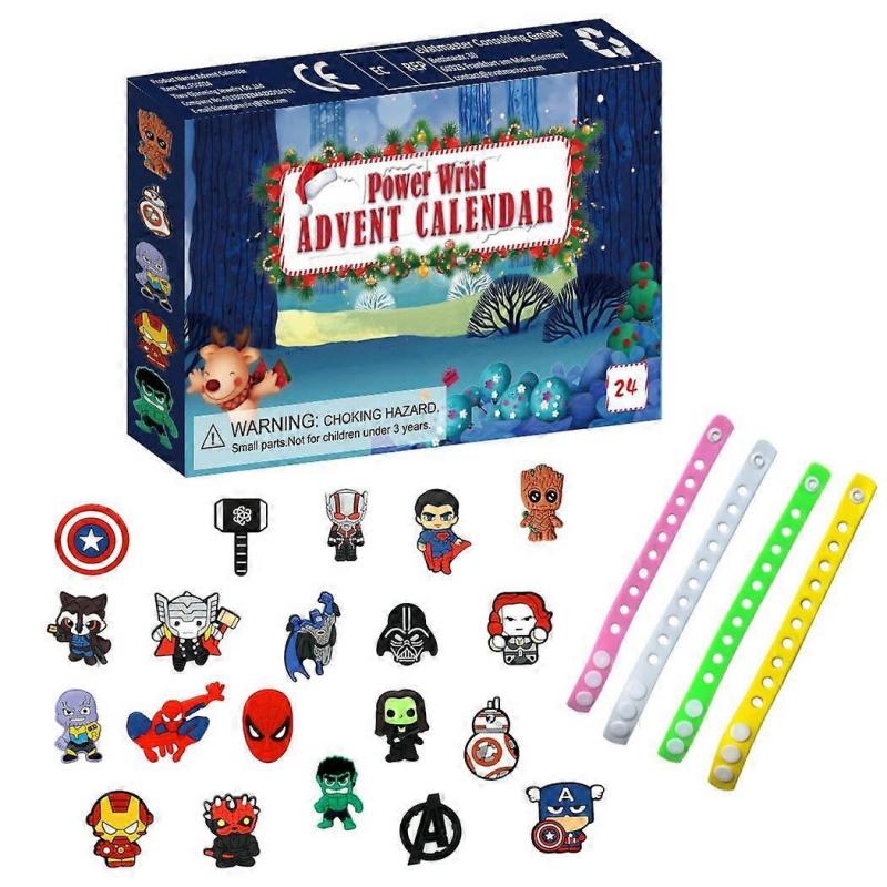 Christmas Advent Calendar Box 24 Days Christmas Blind Box Racing Animal Bracelet Dinosaur Surprise Blind Box Kids Christmas Gift YHD 11