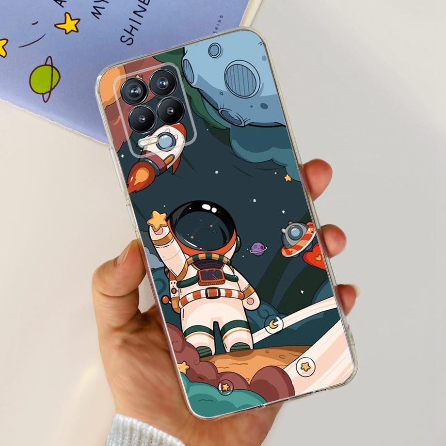 For Realme 8 Case Flower Fashion Cat Cute Cover Coques For Realme 8 Pro Phone Cases Cover Realme8 5G Realme 8i Fundas Soft Capa