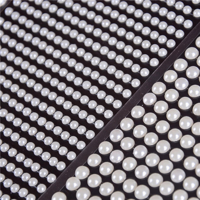 Weiße Perlen Aufkleber Kinder DIY Spielzeug Imitationsperlen Acryl Selbstklebend Deko