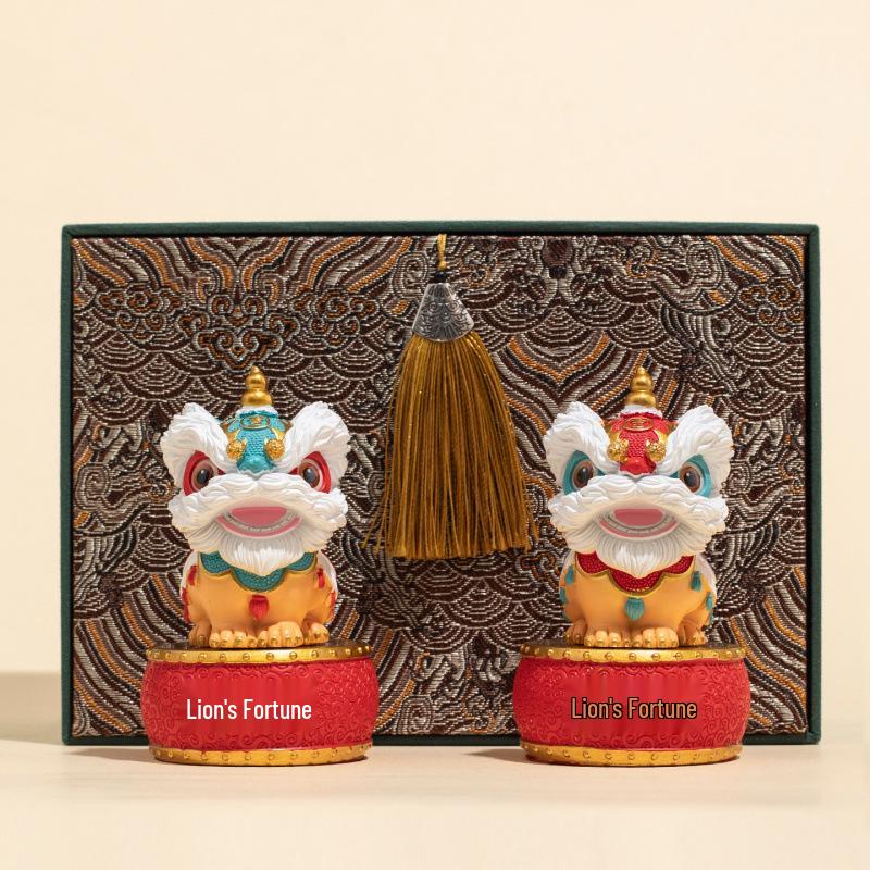 

Creative Foshan Wusheng Lion Cultural Gift Set - Elegant Handicraft for Leaders, Clients, and Friends Birthdays