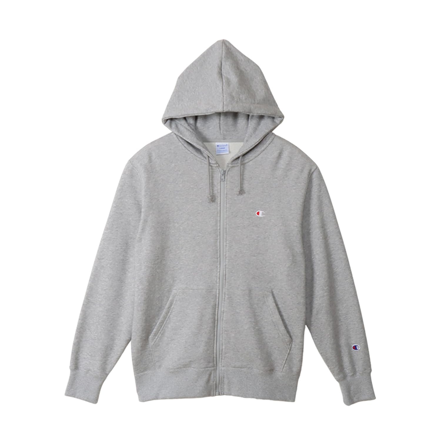 

Champion Long Sleeve Cotton USA Fleece Hoodie with Embroidered Logo and Zip Oxford Men s Hoodie, Gray, C3-W104/C3-W104L/C3-W104Z/C3-Y137/C3-Y137L