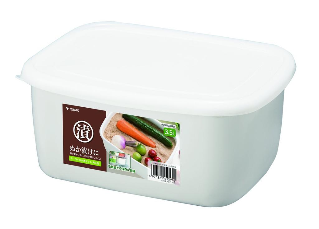 Shinki Gosei Tombo Storage Pickled Rice Bran Odor Odor Pickled Rice Bran Width x Depth x Height cm Container, Container, 3.3 liters, Enamel,