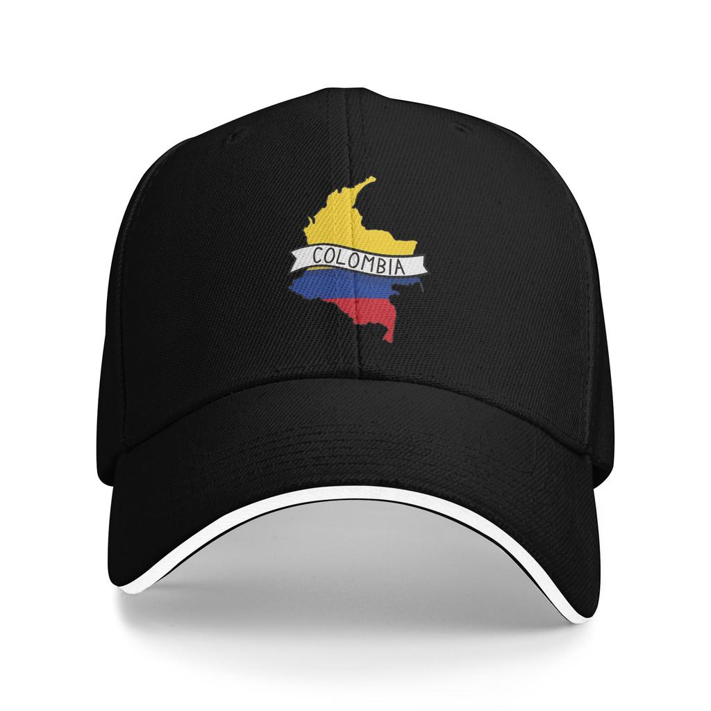 Colombia Heart Colombian Heartbeat Vintage Colombia Map Sun Baseball Cap Spring Unisex Trucker Hat Cool Outdoor Sports Snapback Cap