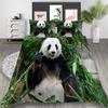 Panda Duvet Cover Set King Queen Cute Animal Different Poses Bamboo Branch Bedding Set Black White 2/3pcs Polyester Quilt Cover