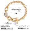 Youthway Elegant Flower Freshwater Pearl Bracelet For Women  Gold Plated Stainless Steel Bracelet Fashion Jewelry Girls Gift
