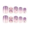 24pcs Flower Bow False Nails French Fake Nails Manicure Nail Tips  DIY