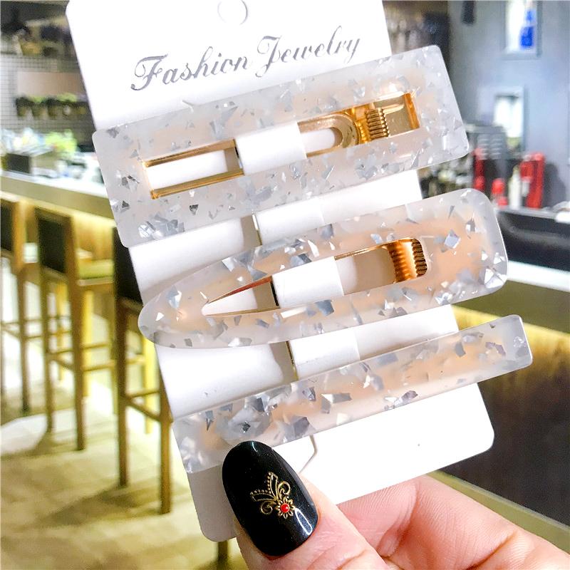 

Набор из 2/3 заколок для волос Геометрические ацетатные заколки-сердечки для женщин Модная бижутерия Заколки для девочек Повседневная укладка Аксессуары для волос