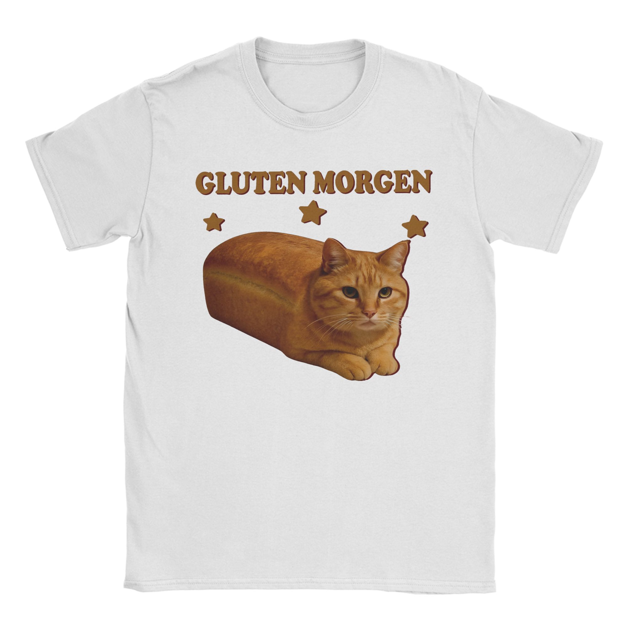 Unisex Unisex Gluten Morgen Funny Cat Meme Silly Cats T Shirts 100 Cotton Clothes Funny Short Sleeve Tee Shirt Printed TShirt S
