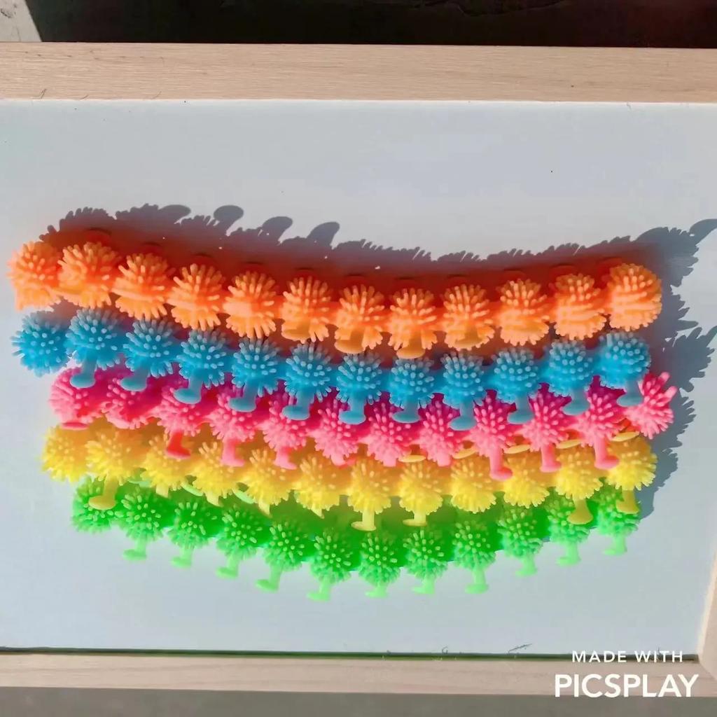 3pcs Funny Unicorn Pull Worm Noodle Fidget Toys Stretch String TPR Rope Anti Stress Toys String Stress Relief Autism Vent Toy