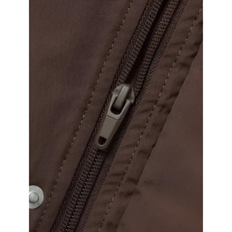 Levis Packable Comfortable Zip-Up Long Sleeve Down Jacket Men Jackets Brown 002HP-0001