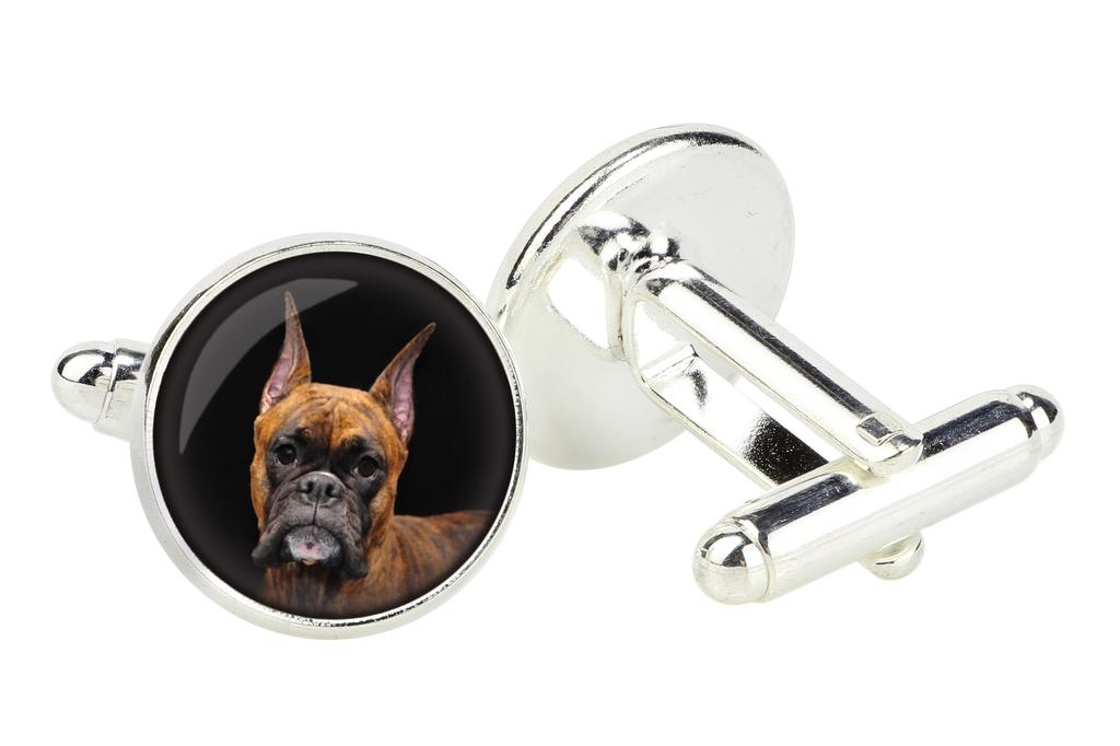 Boxer, German Boxer III - Cufflinks, a Shirt Accessory, a Shirt Pendant from the Art-Dog Brand