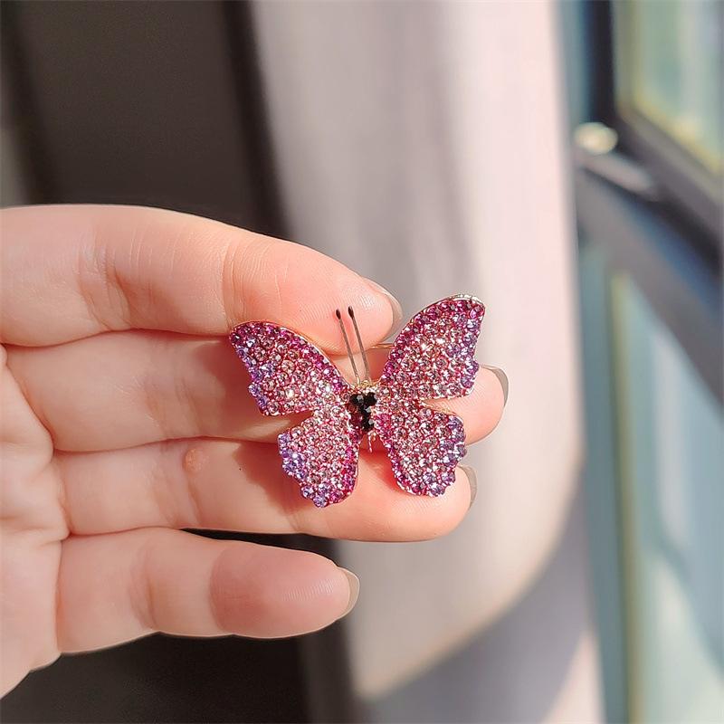 

Брошь-бабочка из бриллиантов, женские аксессуары, брошь для куртки, кардигана, свитера, декоративные аксессуары высокого класса