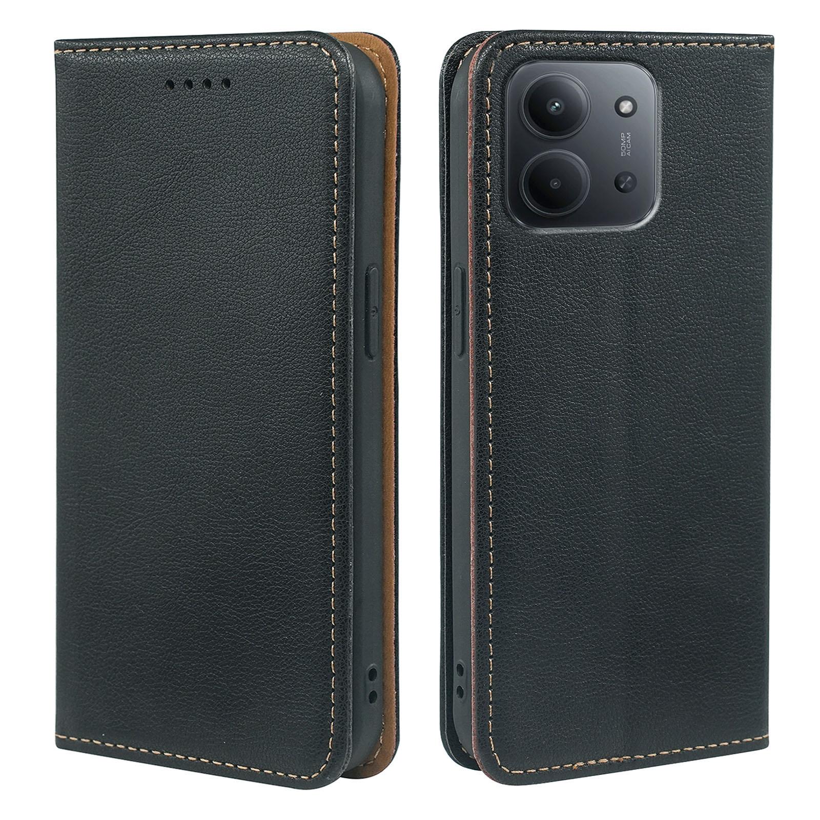 

For Xiaomi Redmi 15C 4G (Global) (171mm)/Poco C85 4G Case Wallet RFID Blocking Leather Phone Cover Strong Magnetic Closure Black