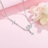 925 Silver Sparkling Star Tassel Necklace Pendant Women Birthday Wedding Anniversary Gifts Jewelry