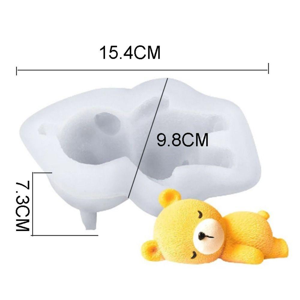 Food Grade Sleeping Bear Mold Cake Mold Candle Mould Dessert Tool Pudding Mold  DIY