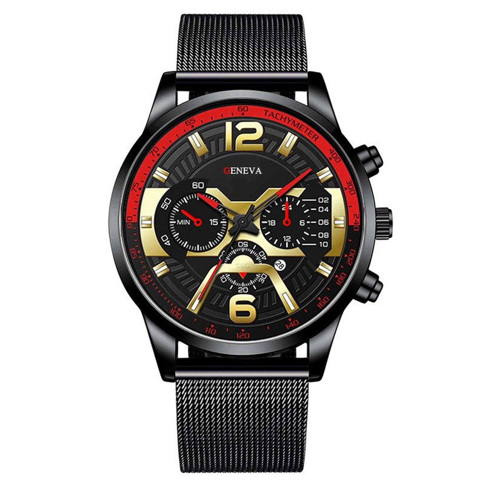 

Мужские водонепроницаемые светящиеся наручные часы-будильник для бега One Size красный