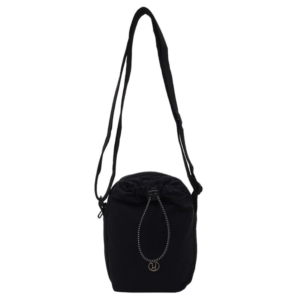 Nylon Rope Nylon Shoulder Bag Solid Color Water Bottle Pouch Drawstring Crossbody Bag  Daily