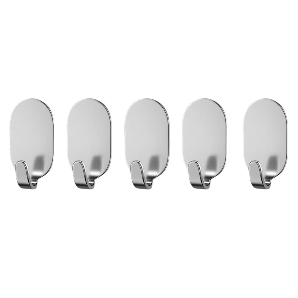 5PCS No Drilling Sticky Wall Hooks Self Adhesive Wall Mounted Key Holder  Bathroom Accessories