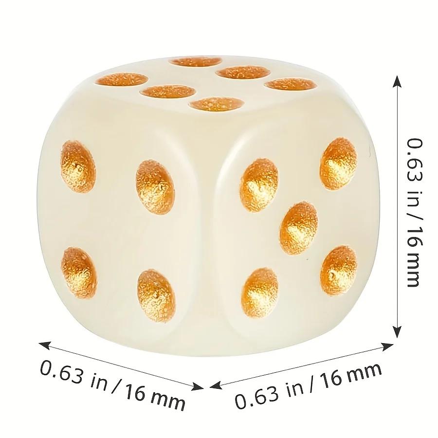 5/10 Stück 16mm Leuchtende Fluoreszierende Würfel für Bars KTV Abschluss Single Partys Würfel Puzzle Brettspiele TRPG D6 Würfel JXB
