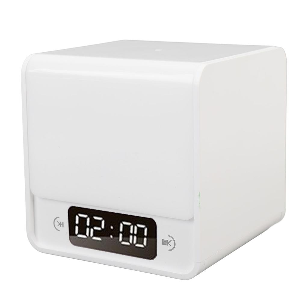 2 in 1 LED Cube Night Light with Clock 3 Color Temperature Dimmable Rechargeable Digital Night