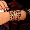 Halloween Skeleton Ghost Pumpkin Pattern Bracelet Ladies Soft Clay Pottery Beaded Bracelet Party Halloween Jewelry Gift