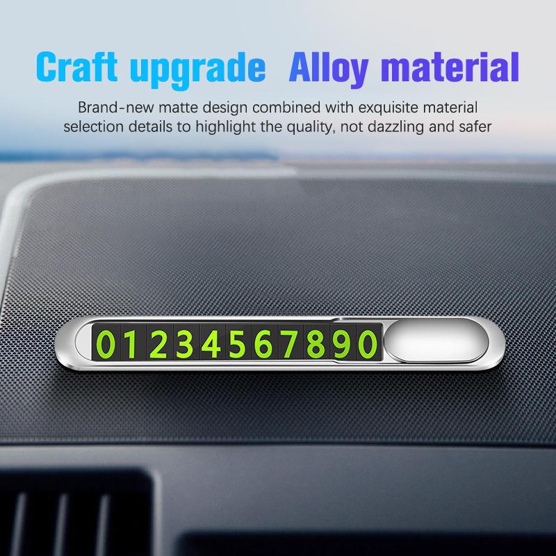 Luminous Car Temporary Parking Card Car Sticker Hidden Car Auto Phone Number Card Plate Car Accessories