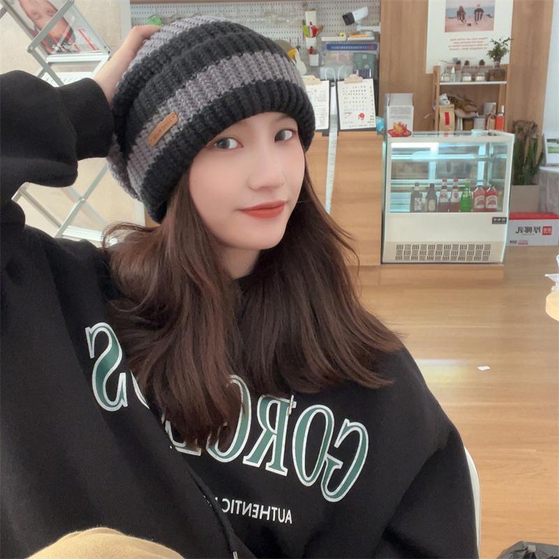 Knit Beanie Hat Women Men Elastic Winter Warm Brimless Hat Outdoor Coldproof Skullcap Bonnet