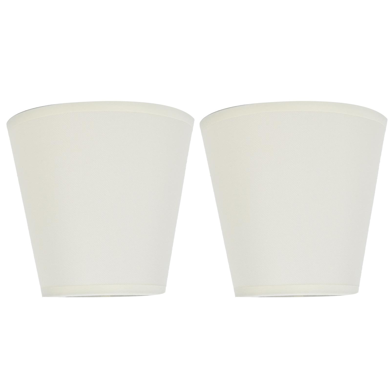 

2 шт. Тканевый абажур в европейском стиле, абажур на клипсе для люстры с цоколем E14, настенной лампы PT07 Белый