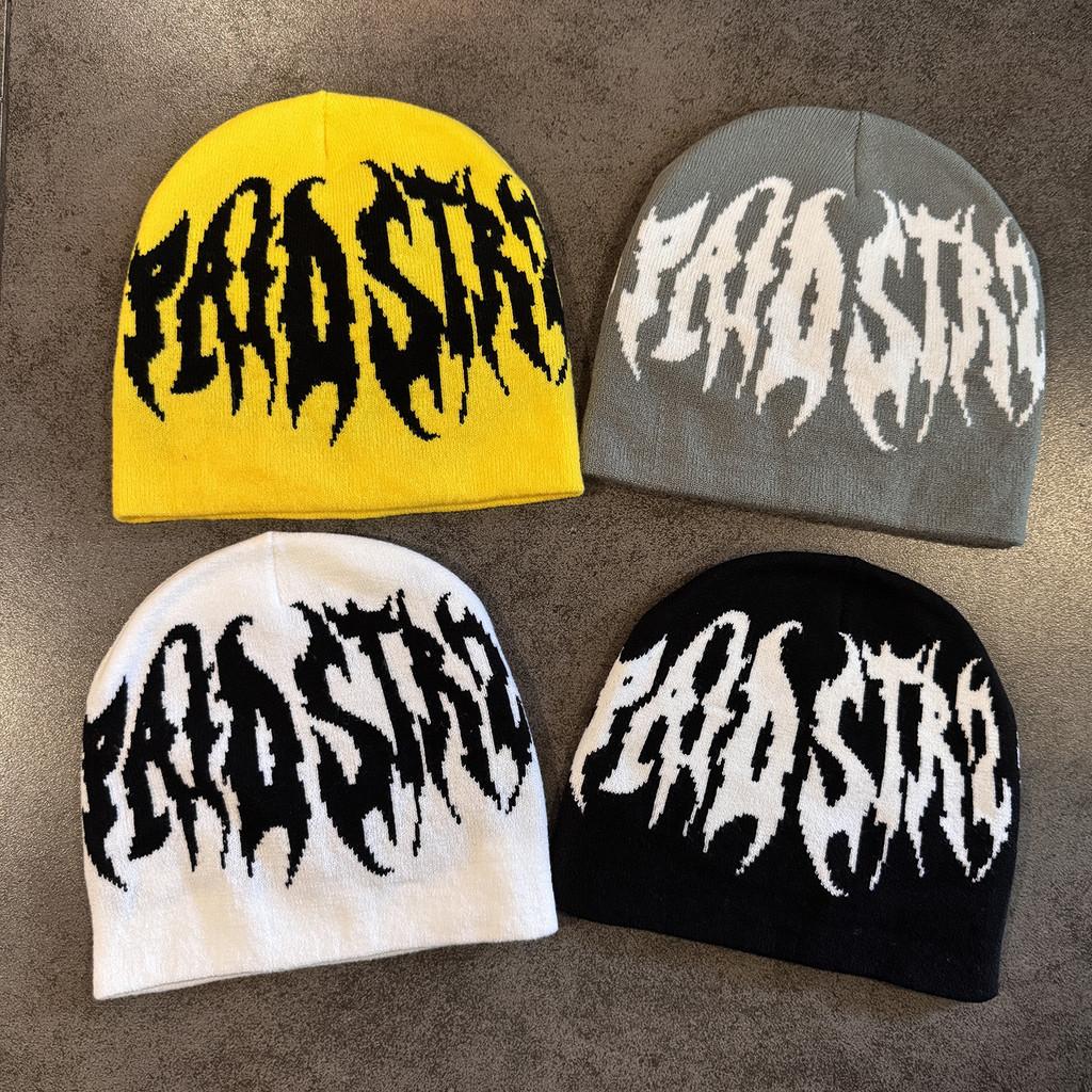 Athleisure Letter Beanie Hat For Men And Women Winter Warm Knit Cap With High Top Style