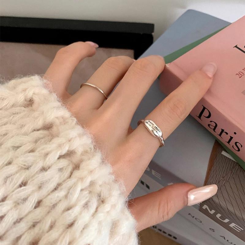 Trendy Korean Style Copper Ring Featuring Unique Geometric Design For Women