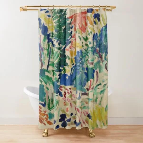 Abstract Matisse Flower Art Shower Curtain Modern Geometric Simple Aesthetic Pastel Boho Trendy Bathroom Curtain Decor with Hook
