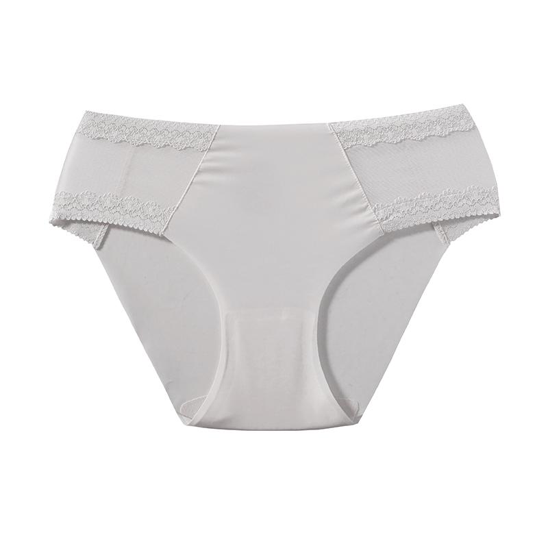 CINOON Sexy Damen Low-Rise Slips Mesh & Spitze Spliced Slips Einfarbige Nahtlose Atmungsaktive Slips
