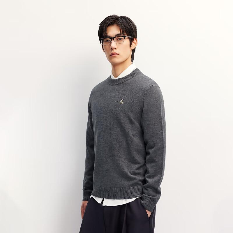 Jack&Jones Men's Slim Fit Wool Blend Crew Neck Sweater