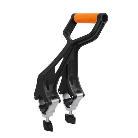 1/2Pcs Extended Grip Ergonomic Shovel Handle Replacement with Dual Anti-Slip Clamps Universal Fit Metal Detector Handle Accessory