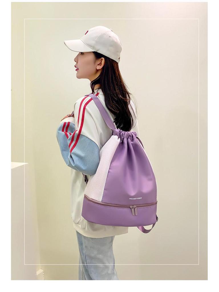 Women's Gym Bag: Wet/Dry Separation, Shoe Compartment, Sports, Swim, Yoga, Travel, Lightweight, Double Shoulder.