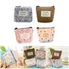 Practical Headset Holder Wallet Flower Printed Coin Purse Women's Fabric Purse Coin Bag with Convenient Fastening
