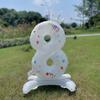 32 Inch White Number Stand 0-9 Shape Balloons Aluminum Film Birthday Party Decor Kid Toy Anniversary Balloons