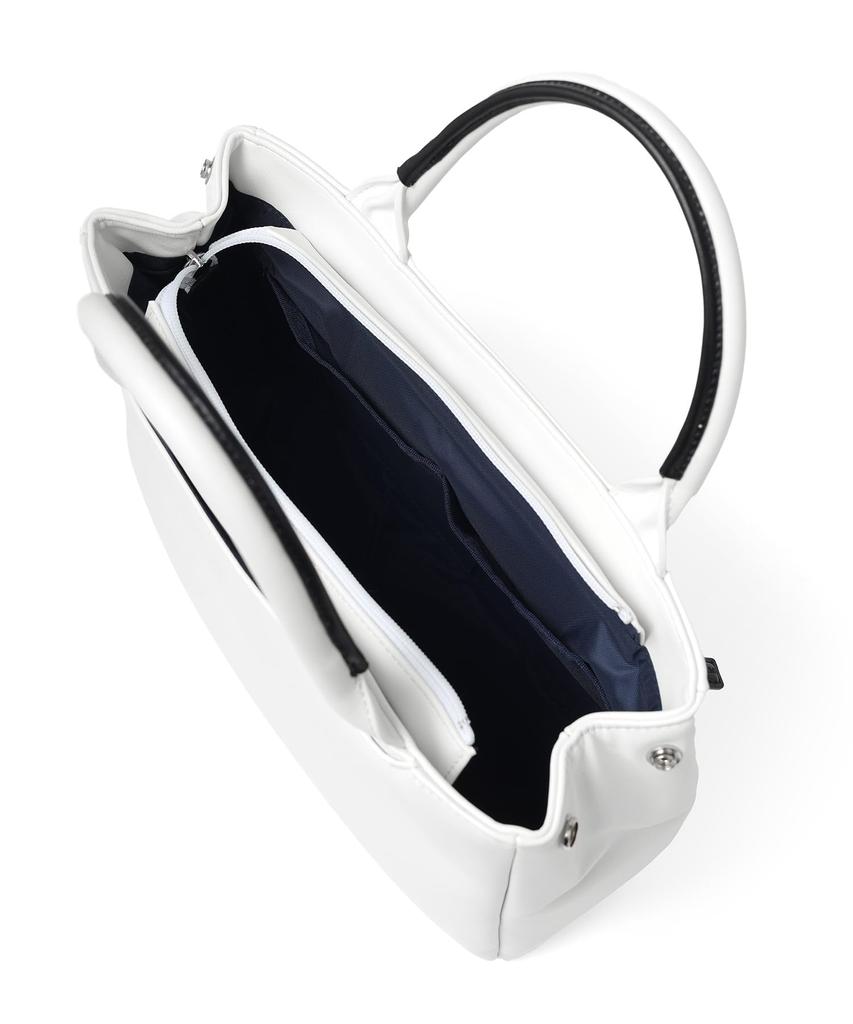 Miramilan Tetra Tote Bag, Driving Tote, Men's Handbag, No. 252521, White