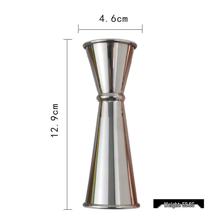 

Джиггер из нержавеющей стали 304 с двумя головками, закатанным краем и шкалой в унциях для барменского дела