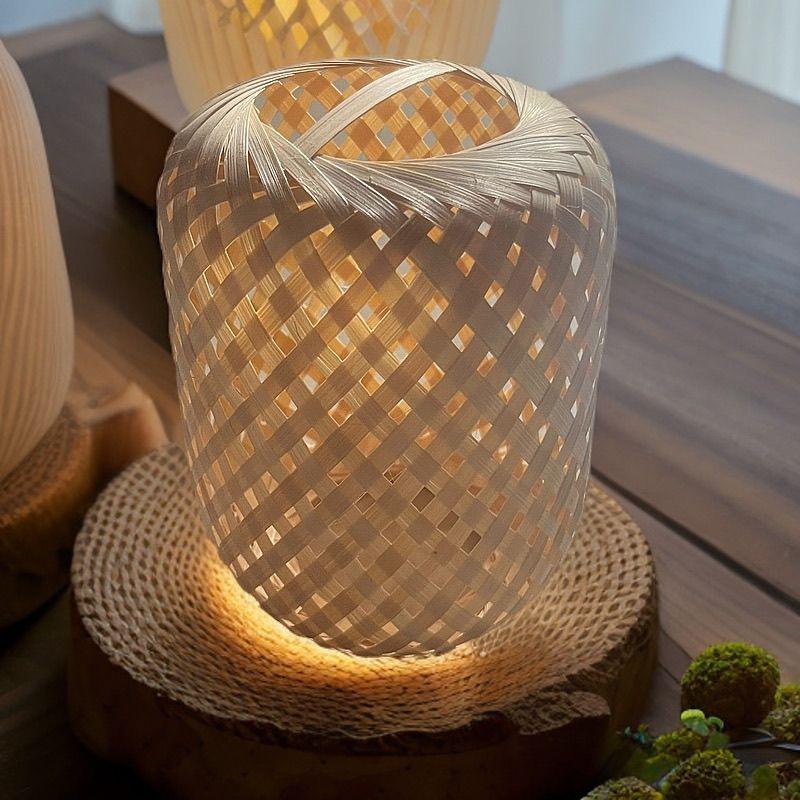 Handwoven Bamboo Lantern - Rustic Pastoral Décor, Portable 12x16 Lantern for DIY Home Decoration & Performance Dance
